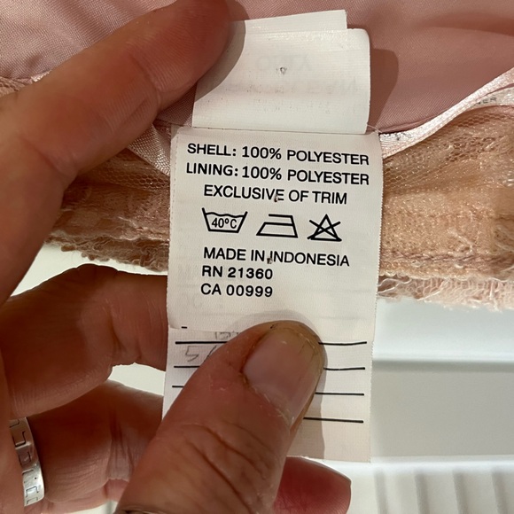 Morilee by Madeline Garner Sleeveless Lace Maxi DressSz 12 Blush Fit & Flare - Picture 15 of 16